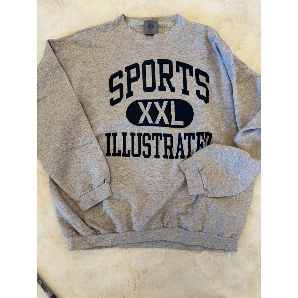 Vintage Logo 7 Sports Illustrated XXL Sweatshirt Gray Heavyweight XL Made in USA